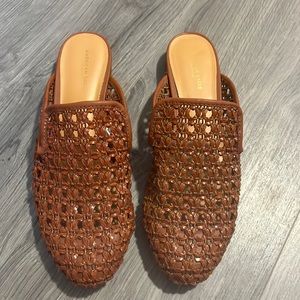 American Eagle brown summer mules. Size 7.